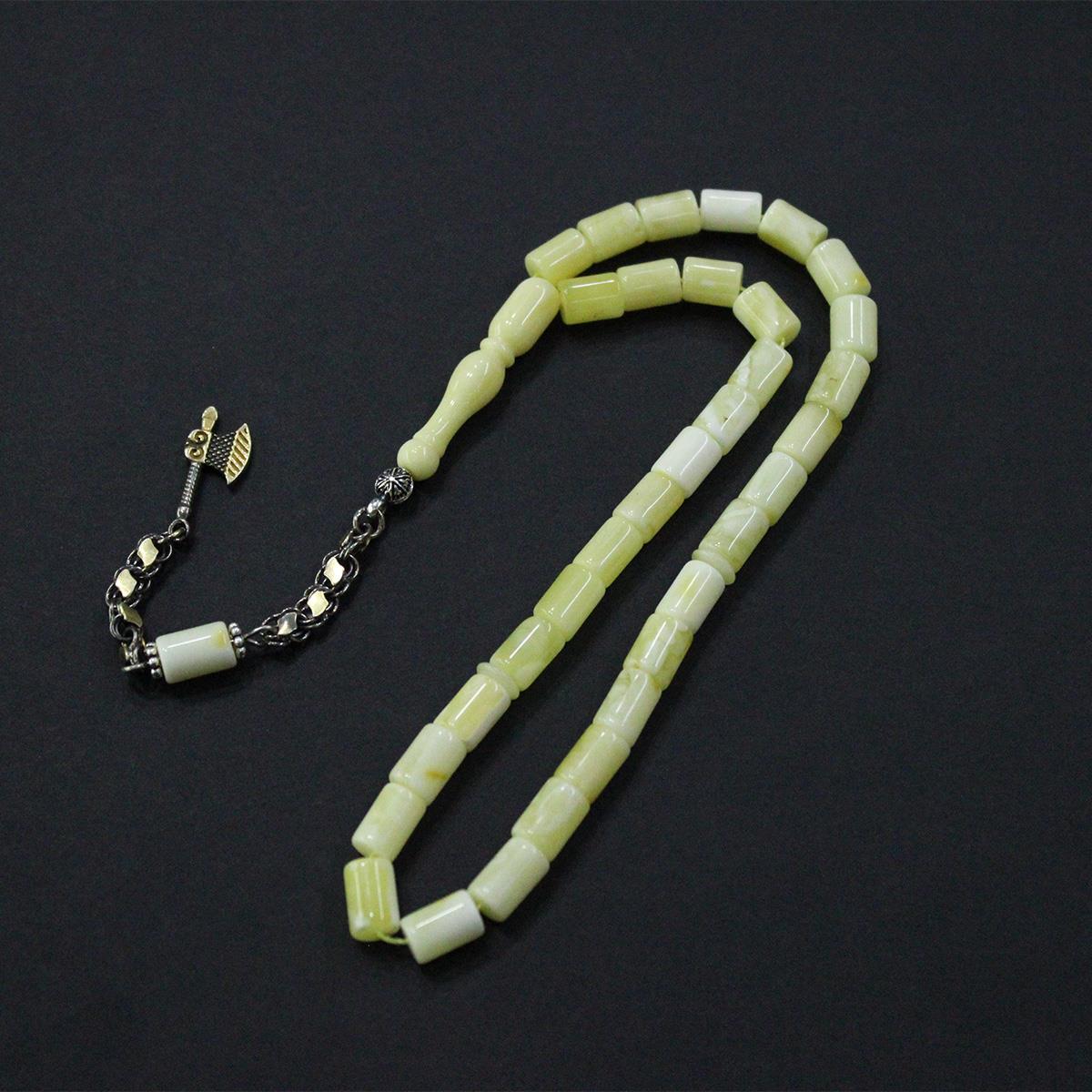 Akça Kaliningrad Damla Kehribar Kesme Model Tespih 6*8,5 (mm)