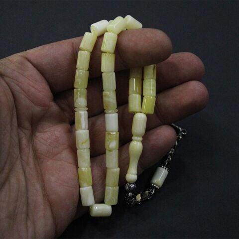 Akça Kaliningrad Damla Kehribar Kesme Model Tespih 6*8,5 (mm)