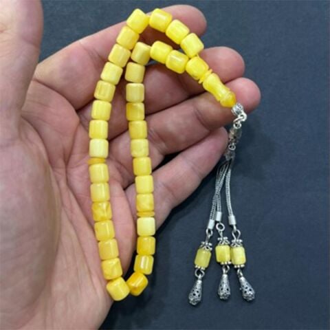 Kaliningrad Damla Kehribar Kısa Kapsül Tespih 7*7,3 (mm)