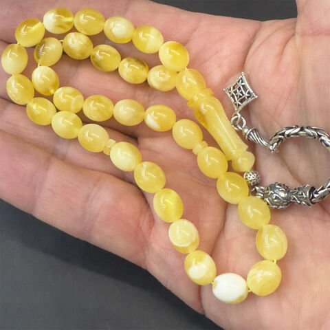 N.N Kaliningrad Damla Kehribar Tespih 7,5*9 (mm)-1