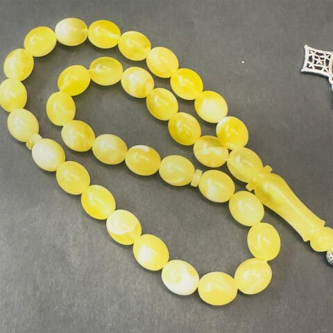 N.N Kaliningrad Damla Kehribar Tespih 7,5*9 (mm)-1