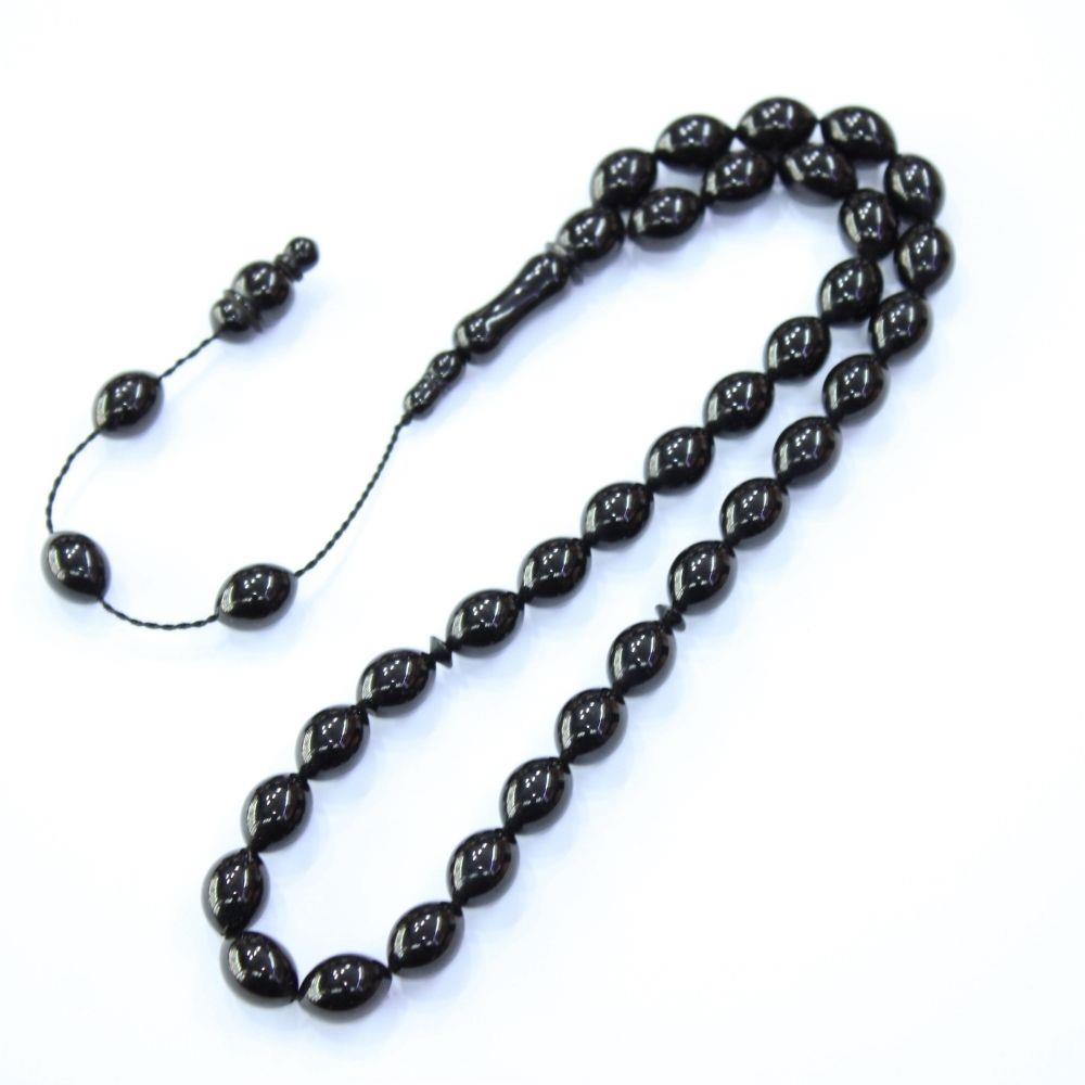 Sistemli Oltu Taşı Tespih 9*12,5 (mm)