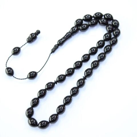 Sistemli Oltu Taşı Tespih 9*12,5 (mm)