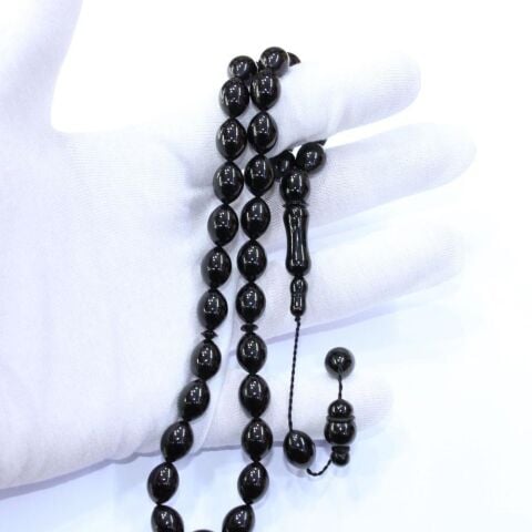 Sistemli Oltu Taşı Tespih 9*12,5 (mm)