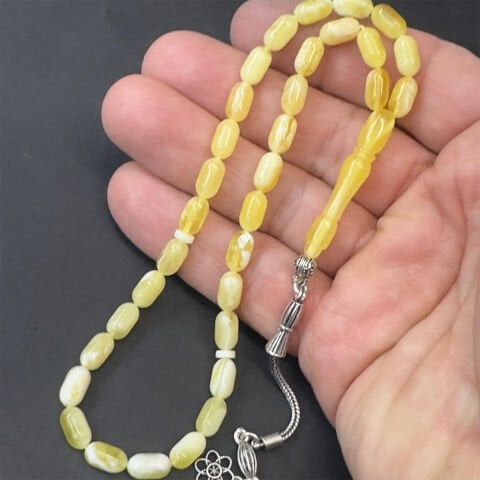 N.N Kaliningrad Damla Kehribar Tespih 5*9 (mm)-1