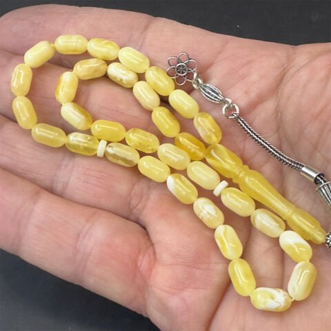 N.N Kaliningrad Damla Kehribar Tespih 5*9 (mm)-1