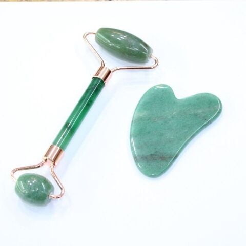 Aventurin Gua Sha & Roller Set