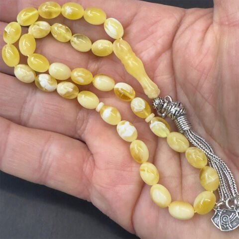 N.N Kaliningrad Damla Kehribar Tespih 6*8 (mm)