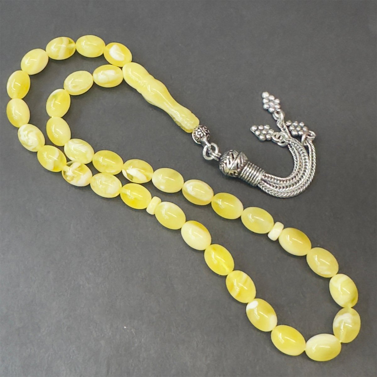 N.N Kaliningrad Damla Kehribar Tespih 6*8 (mm)-2