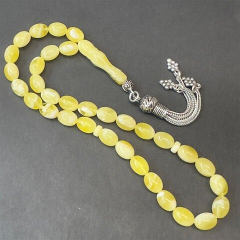 N.N Kaliningrad Damla Kehribar Tespih 6*8 (mm)-2