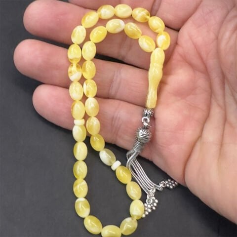 N.N Kaliningrad Damla Kehribar Tespih 6*8 (mm)-2