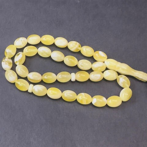 N.N Kaliningrad Damla Kehribar Tespih 6*8 (mm)-2