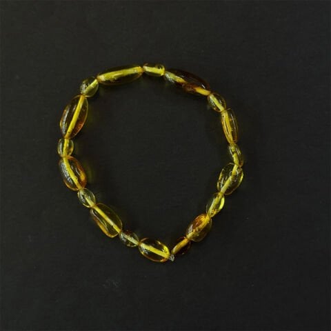 Haşere Fosilli Kaliningrad Damla Kehribar Bileklik-2