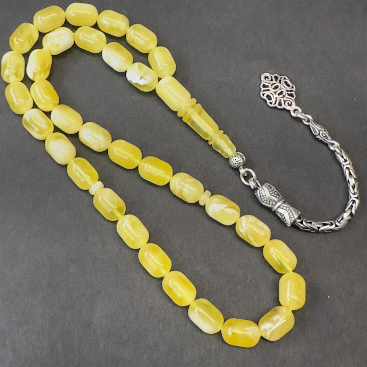 N.N Kaliningrad Damla Kehribar Tespih 6,5*9,5 (mm)-1