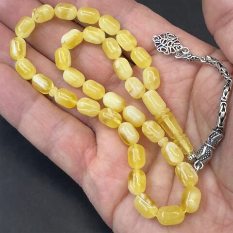 N.N Kaliningrad Damla Kehribar Tespih 6,5*9,5 (mm)-1