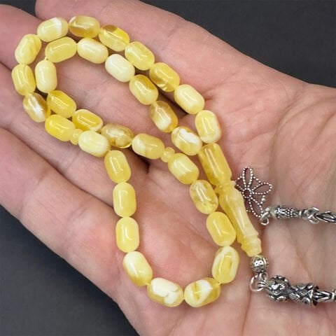 N.N Kaliningrad Damla Kehribar Tespih 6*9,5 (mm)-1