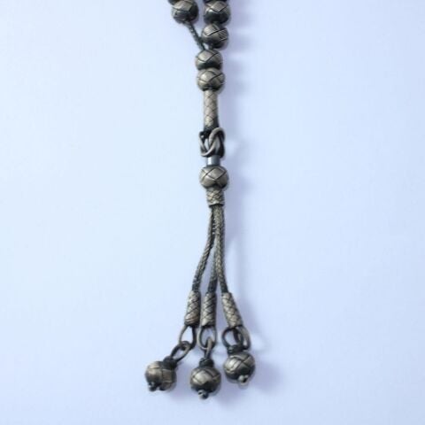 Füme 925 Ayar Gümüş Kazaz Tespih