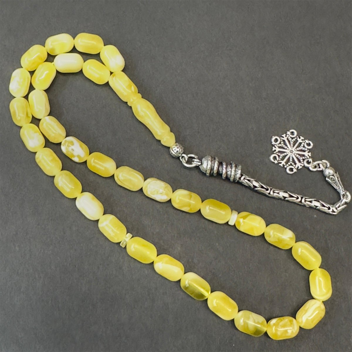 N.N Kaliningrad Damla Kehribar Tespih 6*9,5 (mm)-2