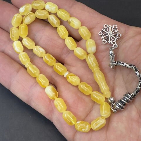 N.N Kaliningrad Damla Kehribar Tespih 6*9,5 (mm)-2