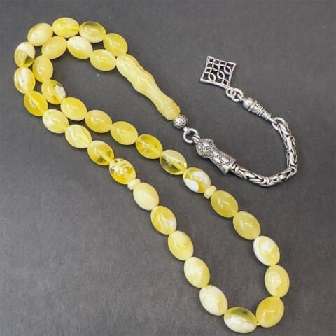 N.N Kaliningrad Damla Kehribar Tespih 6,5*8,5 (mm)-1