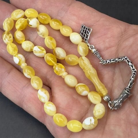 N.N Kaliningrad Damla Kehribar Tespih 6,5*8,5 (mm)-1