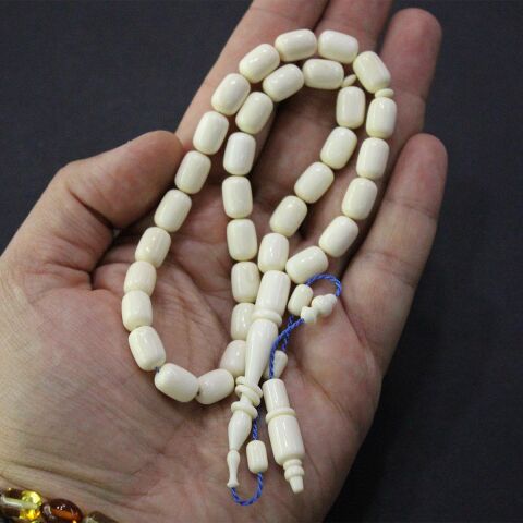 Yerli Atölye İşçiliği Fil Dişi Tespih 7,5*11 (mm)