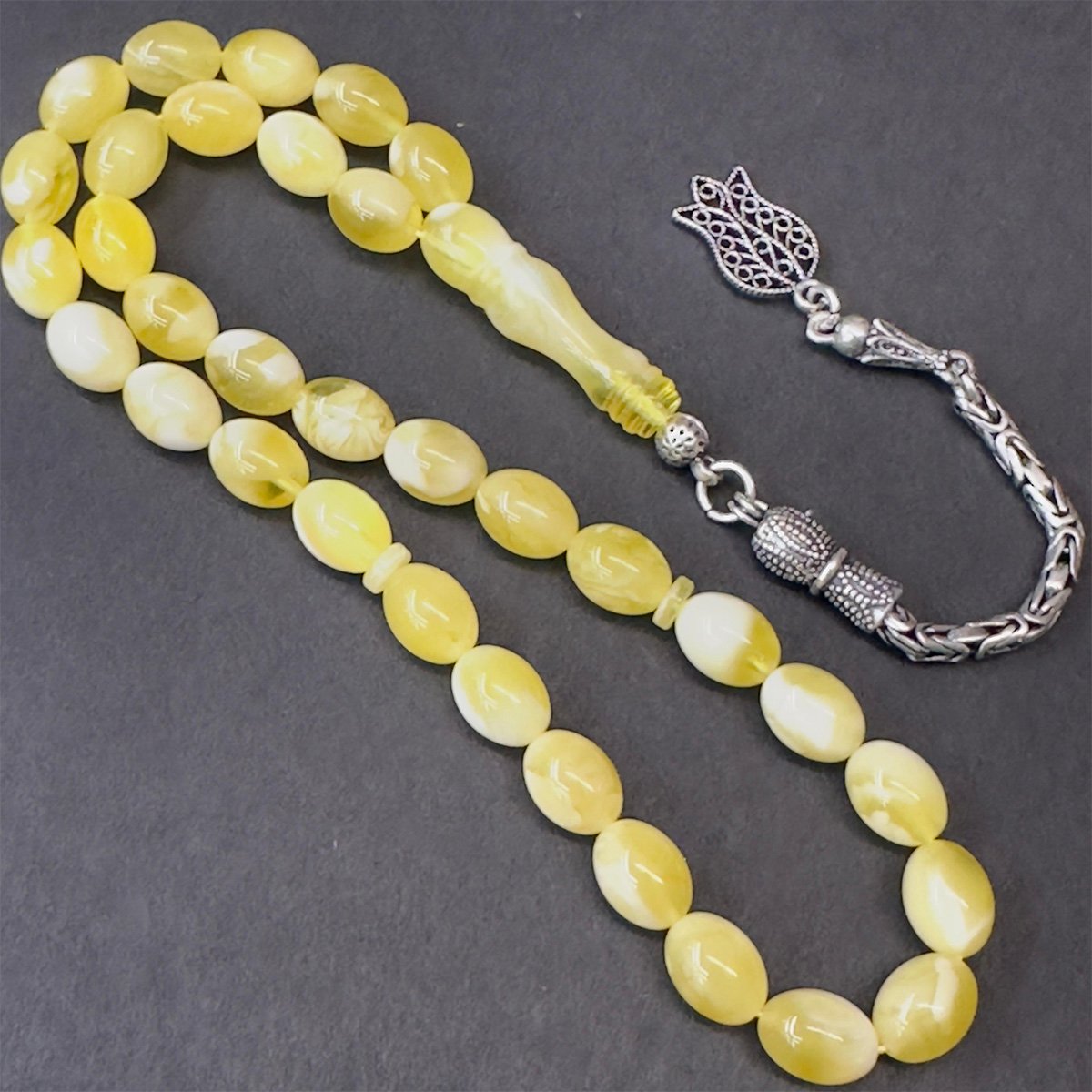 N.N Kaliningrad Damla Kehribar Tespih 6,5*8,5 (mm)-3