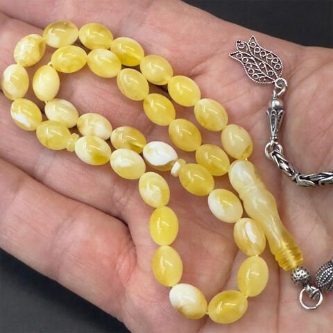 N.N Kaliningrad Damla Kehribar Tespih 6,5*8,5 (mm)-3