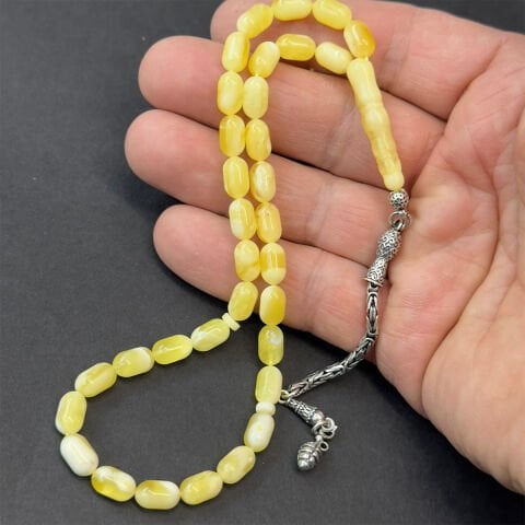 N.N Kaliningrad Damla Kehribar Tespih 5,5*9 (mm)-1