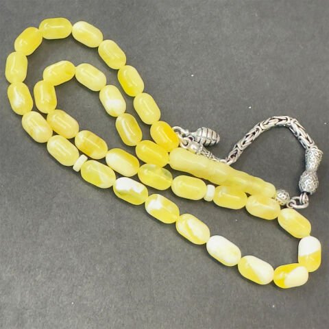 N.N Kaliningrad Damla Kehribar Tespih 5,5*9 (mm)-1