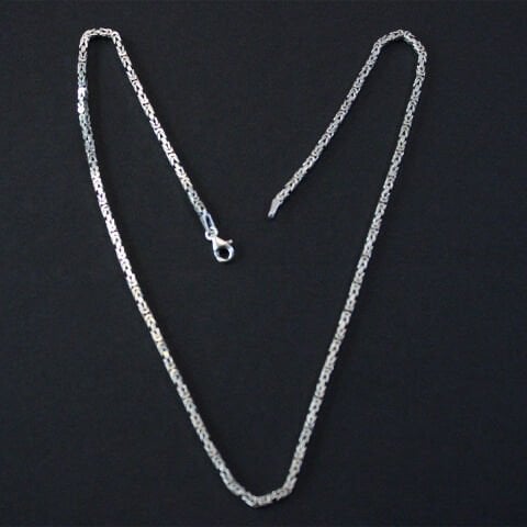 Gümüş Kral Zinciri Kolye 2,5 (mm)-1