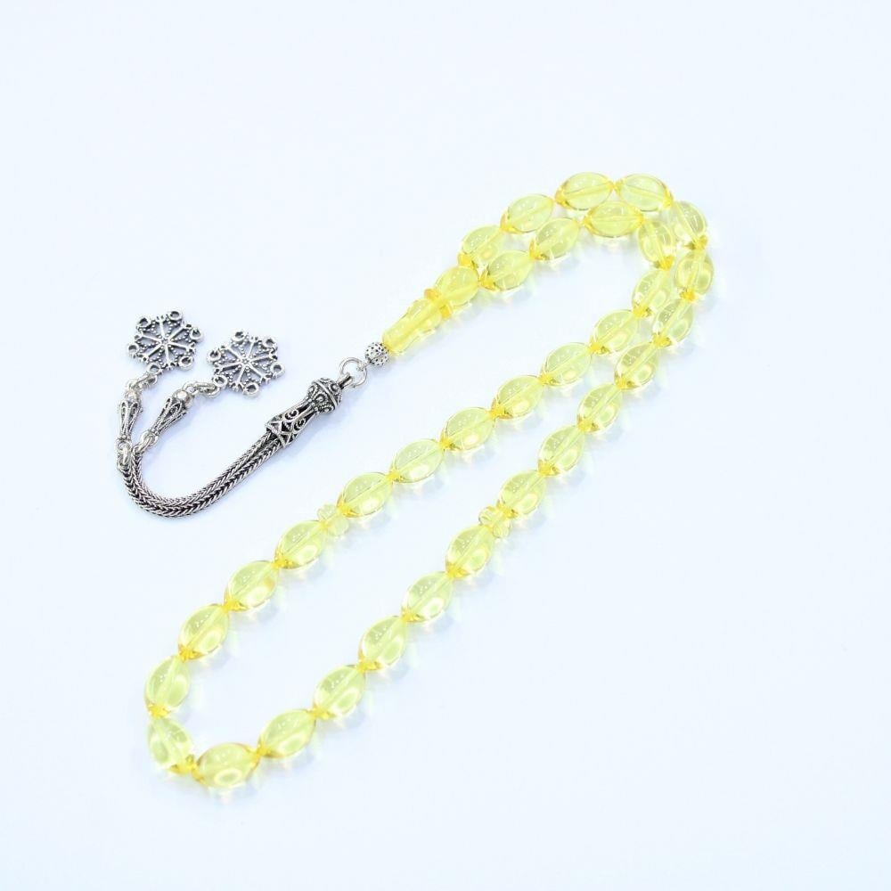 Şeffaf Kaliningrad Damla Kehribar Tespih 7*10,5 (mm)