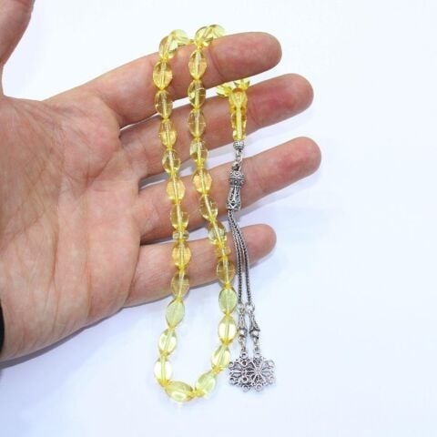 Şeffaf Kaliningrad Damla Kehribar Tespih 7*10,5 (mm)