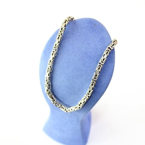 Gümüş Kral Zinciri Kolye 4 (mm)