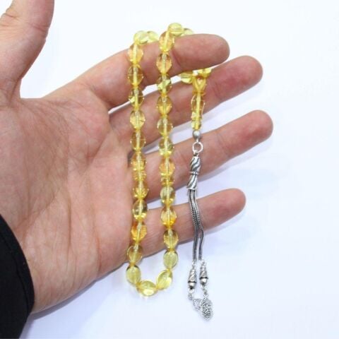 Şeffaf Kaliningrad Damla Kehribar Tespih 6*10 (mm)