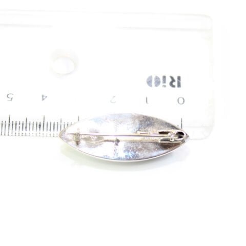 El Yapımı Oltu Taşı Broş Mekik Model