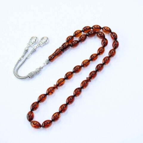 Fırınlı Kaliningrad Damla Kehribar Tespih 7*11 (mm)