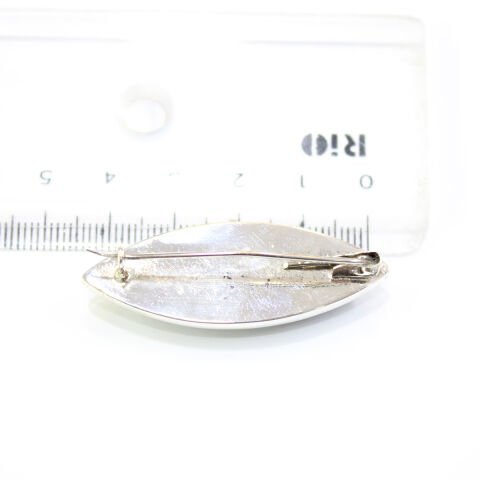 El Yapımı Oltu Taşı Broş Mekik Model - 2