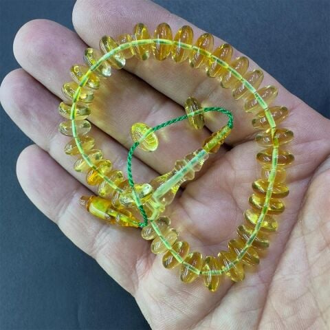 Sistemli Kaliningrad Damla Kehribar Tespih Basık Model 9:5 (mm)