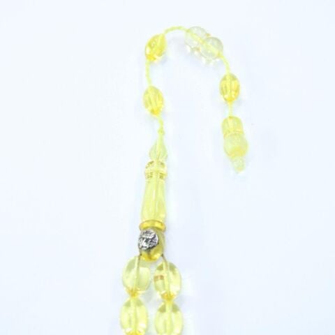 Fibo Şeffaf Kaliningrad Damla Kehribar Tespih 8*13 (mm)