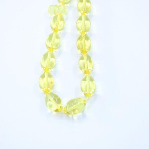 Fibo Şeffaf Kaliningrad Damla Kehribar Tespih 8*13 (mm)