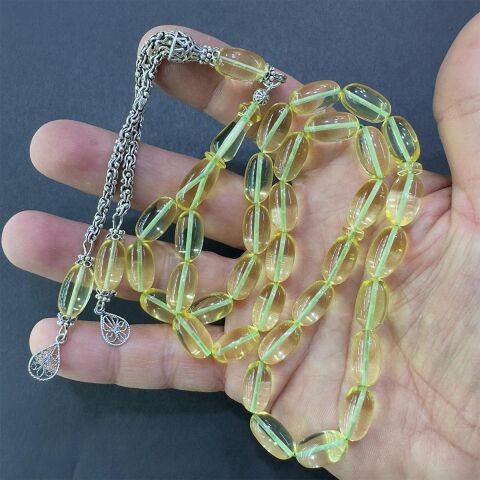 Şeffaf Kaliningrad Damla Kehribar Tespih 8*14,5 (mm)