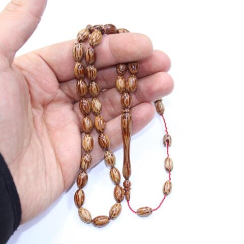 Usta İşçilikli Vahşi Palmiye Tespih 7*11 (mm)