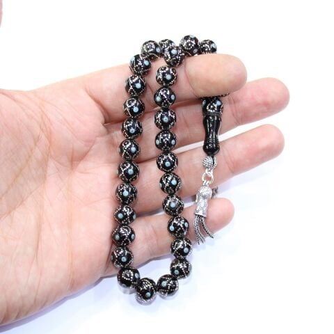 Firuze & Damla Model Oltu Taşı Tespih 10 (mm)