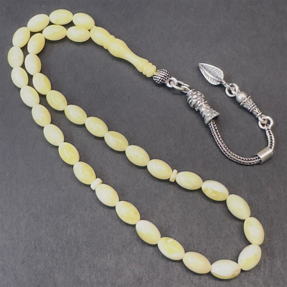 Akça Kaliningrad Damla Kehribar Tespih 5*7,5 (mm)-1