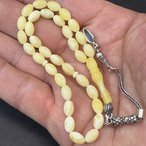 Akça Kaliningrad Damla Kehribar Tespih 5*7,5 (mm)-1