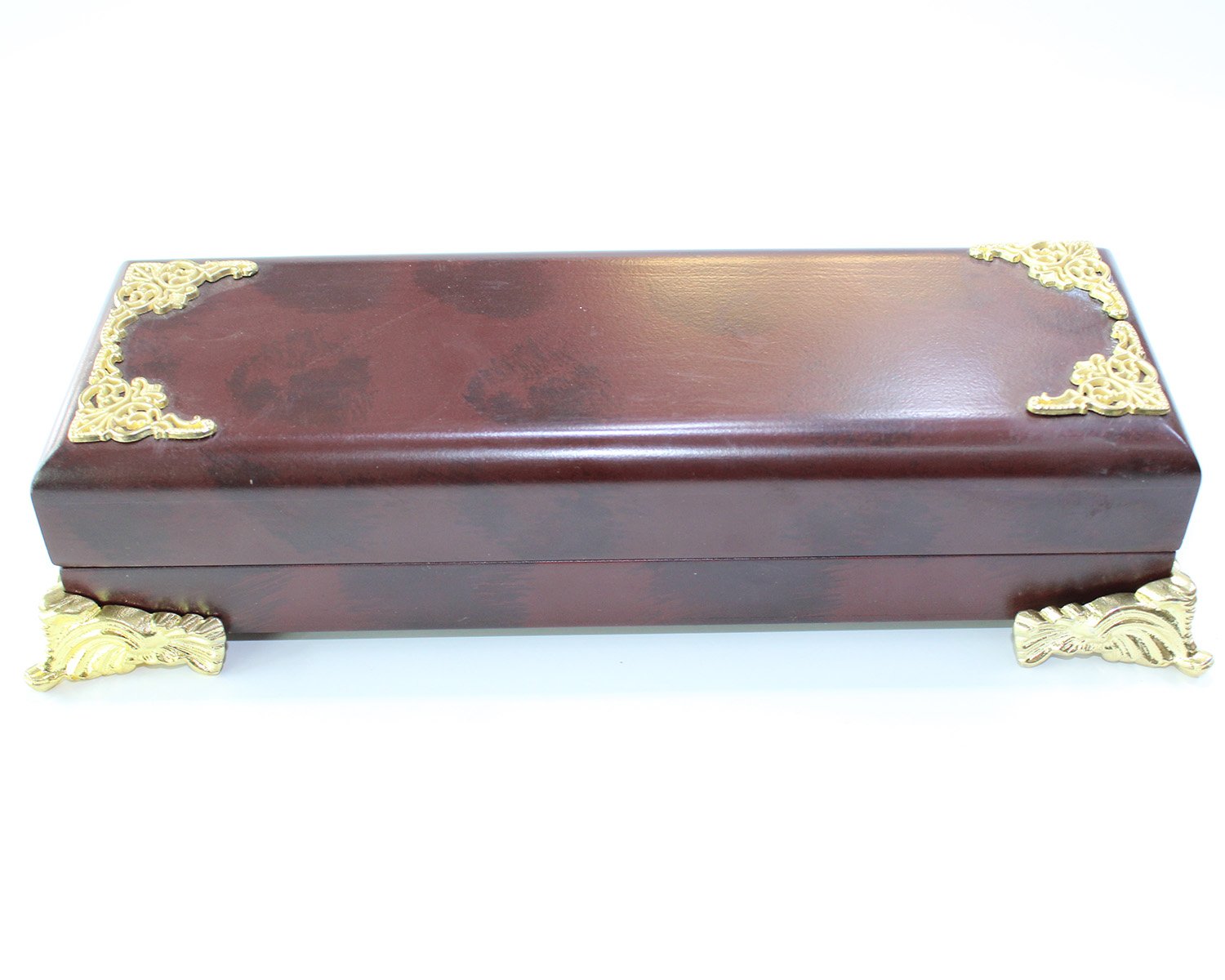 Lüks Işıklı Tespih Kutusu Dikdörtgen Model Bordo