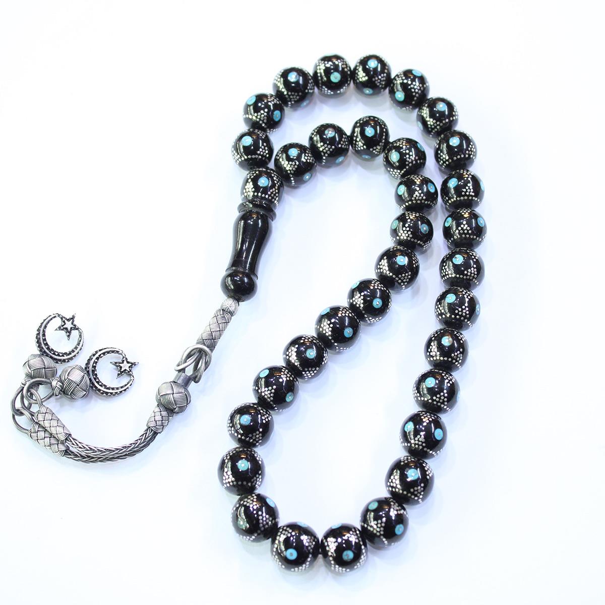 Firuze & Papyon Model Oltu Taşı Tespih 12 (mm)