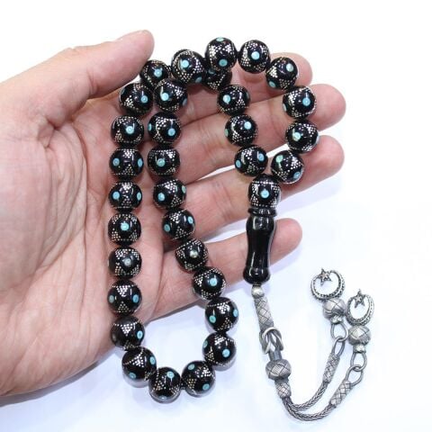 Firuze & Papyon Model Oltu Taşı Tespih 12 (mm)