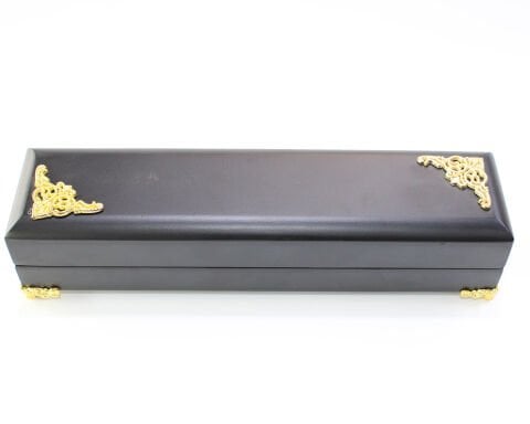 Lüks Işıklı Tespih Kutusu Dikdörtgen Model Siyah